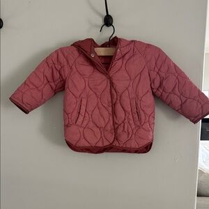 Zara Kids Pink Quilted Puffer Jacket